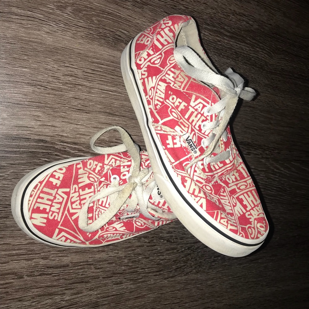 2/$10 RED AND WHITE YOUTH VANS
